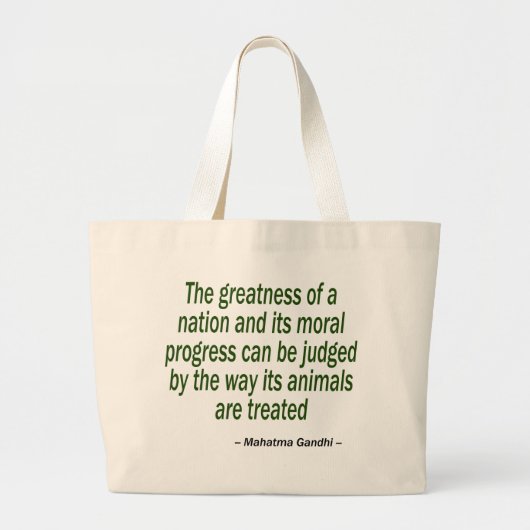 Mahatma Gandhi Quote Grote Tote Bag (Voorkant)