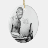 Mahatma Gandhi Quote, Minority of One, Truth Keramisch Ornament (Rechts)