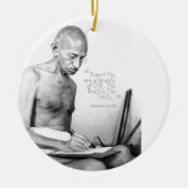 Mahatma Gandhi Quote, Minority of One, Truth Keramisch Ornament (Voorkant)