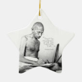 Mahatma Gandhi Quote, Minority of One, Truth Keramisch Ornament (Voorkant)