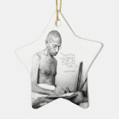 Mahatma Gandhi Quote, Minority of One, Truth Keramisch Ornament (Links)