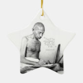 Mahatma Gandhi Quote, Minority of One, Truth Keramisch Ornament (Achterkant)