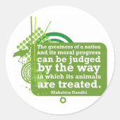 Mahatma Gandhi Quote Ronde Sticker (Voorkant)