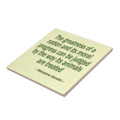 Mahatma Gandhi Quote Tegeltje (Zijkant)