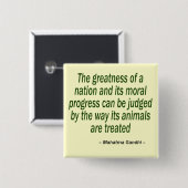 Mahatma Gandhi Quote Vierkante Button 5,1 Cm (Voorkant /achterkant)