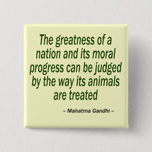 Mahatma Gandhi Quote Vierkante Button 5,1 Cm