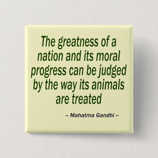 Mahatma Gandhi Quote Vierkante Button 5,1 Cm (Voorkant)