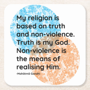 Mahatma Gandhi Religion Quotes Kartonnen Onderzetters