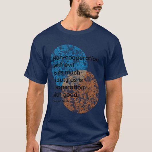 Mahatma Gandhi Samenwerking Quotes grappig T-shirt (Voorkant)
