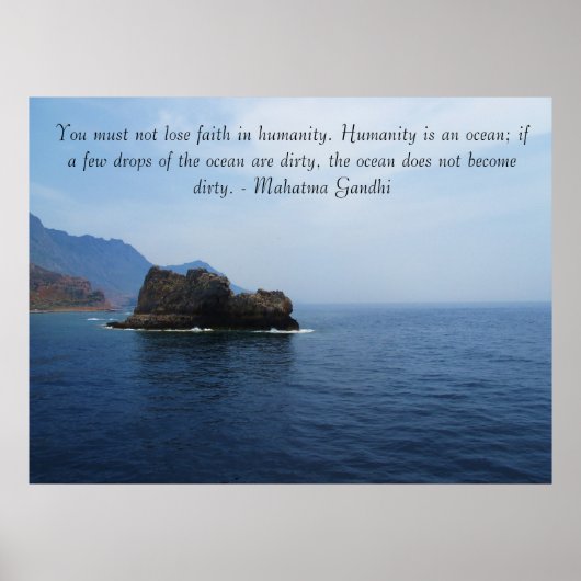 Mahatma Gandhi Spiritueel Quote Poster (Voorkant)