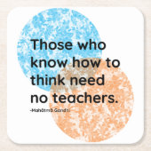 Mahatma Gandhi Think Quotes Kartonnen Onderzetters (Voorkant)
