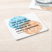 Mahatma Gandhi Truth en Violence Quotes Kartonnen Onderzetters (Schuin)