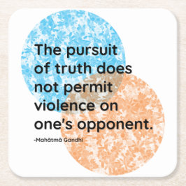 Mahatma Gandhi Truth en Violence Quotes Kartonnen Onderzetters