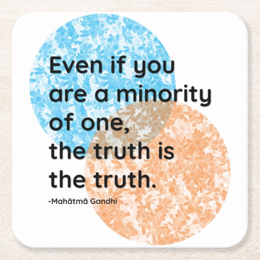 Mahatma Gandhi Truth Quotes Kartonnen Onderzetters (Voorkant)