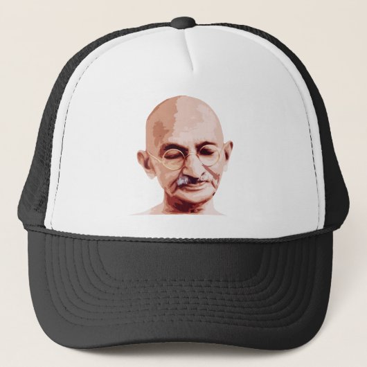Mahatma Gandhi Vader van India Trucker Pet (Voorkant)