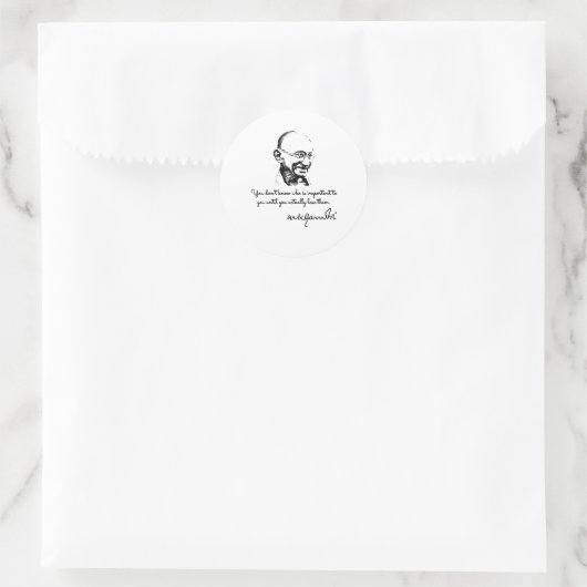 Mahatma Gandhi - verlies Ronde Sticker (Tas)