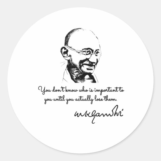 Mahatma Gandhi - verlies Ronde Sticker (Voorkant)