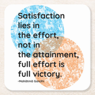 Mahatma Gandhi Victory Quotes Kartonnen Onderzetters
