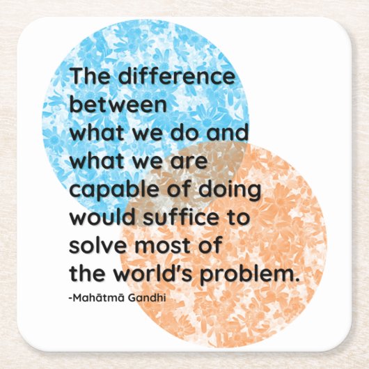 Mahatma Gandhi We zijn offertes Kartonnen Onderzetters (Voorkant)