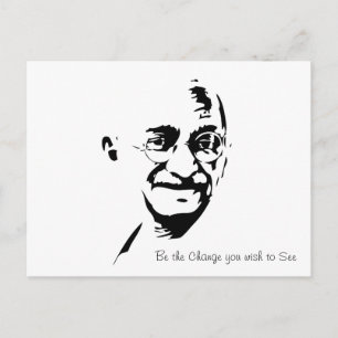 Mahatma Gandhi - Wees de verandering - Briefkaart