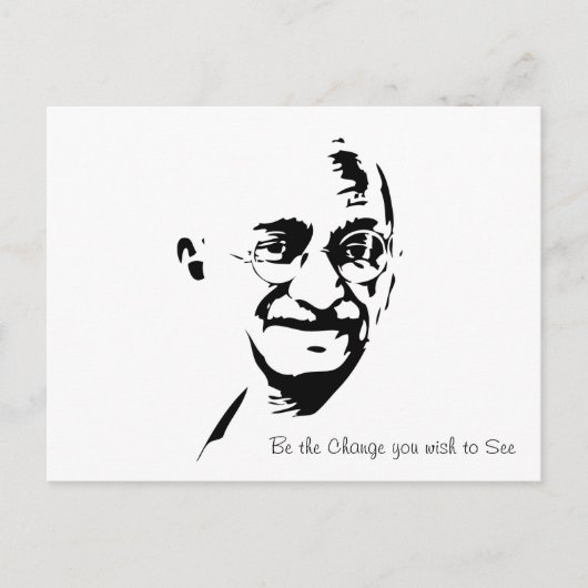 Mahatma Gandhi - Wees de verandering - Briefkaart (Voorkant)