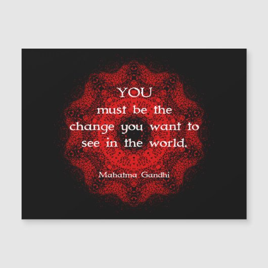 Mahatma Gandhi Wisdom Gezegde over actie (Voorkant)