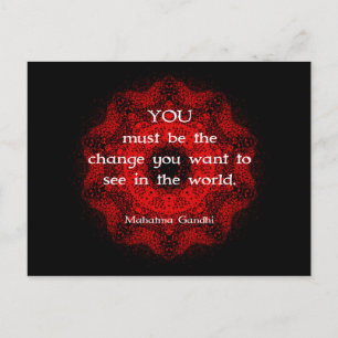 Mahatma Gandhi Wisdom Gezegde over actie Briefkaart