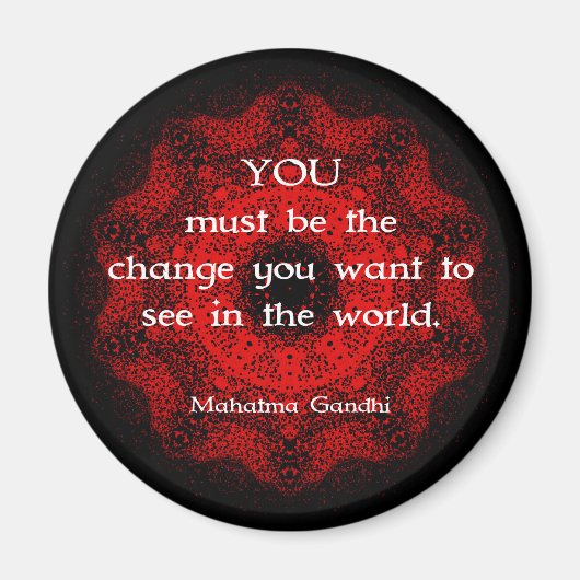 Mahatma Gandhi Wisdom Gezegde over actie Magneet (Voorkant)