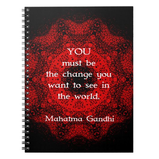 Mahatma Gandhi Wisdom Gezegde over actie Notitieboek (Voorkant)
