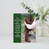 Mahatma Gandhi's dierlijk citaat Briefkaart (Staand voorkant)