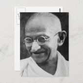 Mahatma Ghandi Portret Foto Briefkaart (Voorkant / Achterkant)