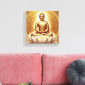 Mahavira Meditatieve Posekunst - Verlichting en Ve Canvas Afdruk (Insitu (Woonkamer))