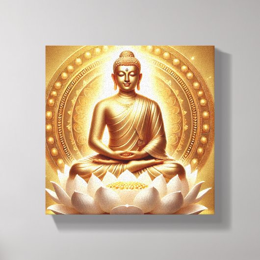 Mahavira Meditatieve Posekunst - Verlichting en Ve Canvas Afdruk (Voorkant)