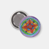 Mahdala klein, 3,2 cm ronde magneet (Voorkant / Achterkant)