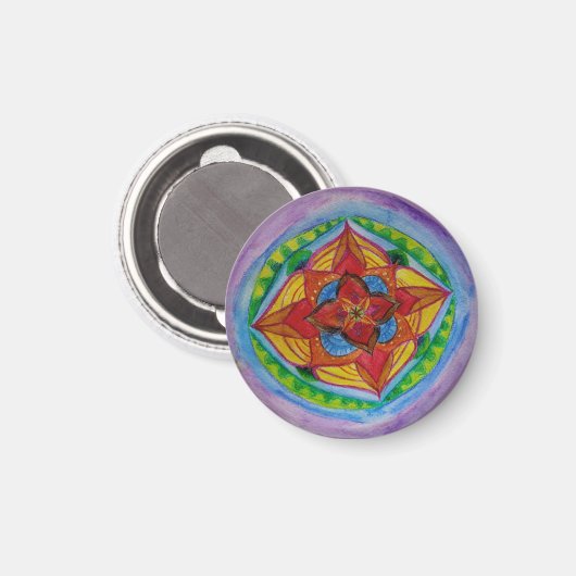 Mahdala klein, 3,2 cm ronde magneet (Voorkant / Achterkant)