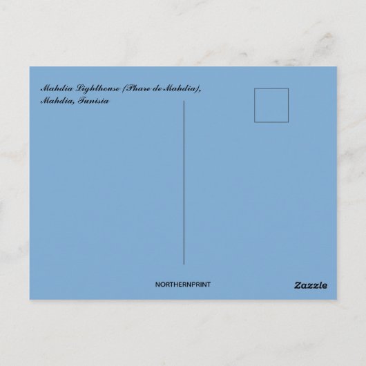 Mahdia Vuurtoren Phare de Mahdia Tunesië Briefkaart (Achterkant)