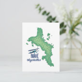 Mahé,  kaart van de Seychellen (Staand voorkant)