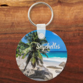 Mahe Seychellen Carana Beach cadeau Sleutelhanger (Voorkant)