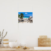 Mahe Seychellen Carana Beach gift Poster (Keuken)