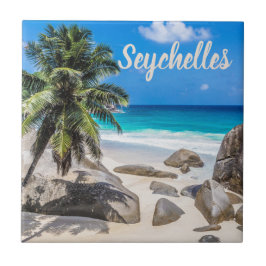 Mahe Seychellen Carana Beach gift Tegeltje