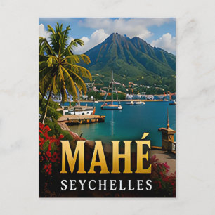 Mahé Seychellen Tropisch Eiland Reis Souvenir Briefkaart