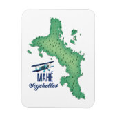 Mahé, Seychellen Vintage kaart Magneet (Verticaal)