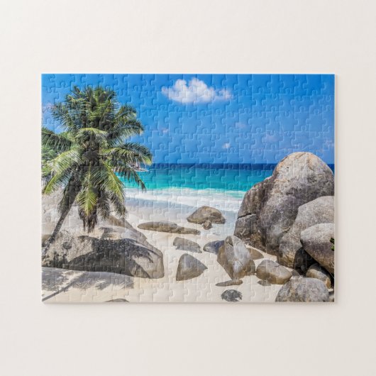 Mahe Seychles Carana Beach gift Poster Legpuzzel (Horizontaal)