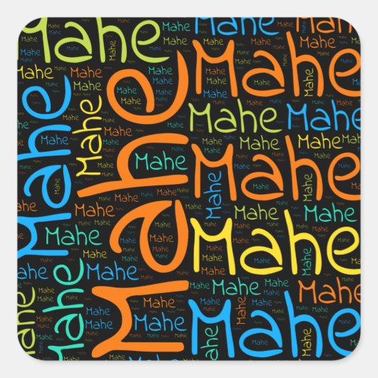 Mahe Vierkante Sticker (Voorkant)