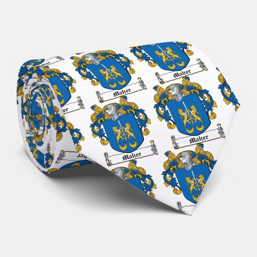 Maher Family Crest Stropdas (Opgerold)