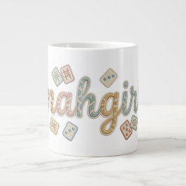 Mahgirl Embroidery Style Mahjong Grote Koffiekop