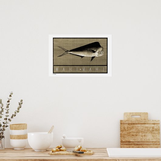 Mahi-Mahi B&W-Posters, Prints en Lijsten (Keuken)
