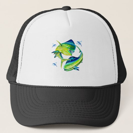 Mahi Mahi Bull en Koe Trucker Pet (Voorkant)