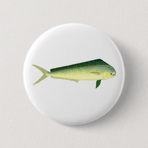 Mahi Mahi - Dolphin Fish Art Ronde Button 5,7 Cm
