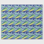 Mahi Mahi (Dolphin Fish) die vliegende vis achterv Cadeaupapier (Vlak)